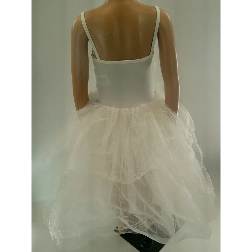 Pre-Owned Dance Costume Ballet Small Child White Curtain Call E352 Sparkle Tutu